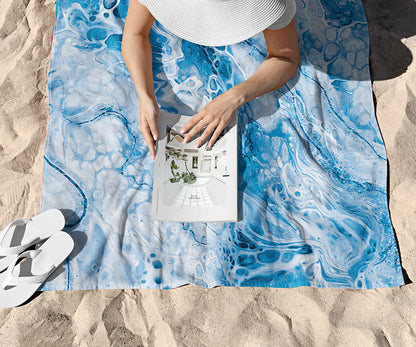 Stunning Blue Marble Towel