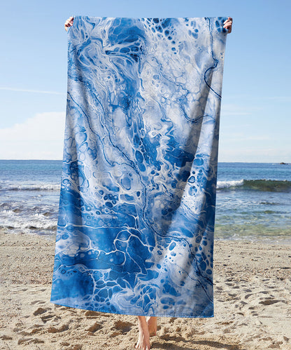 Stunning Blue Marble Towel