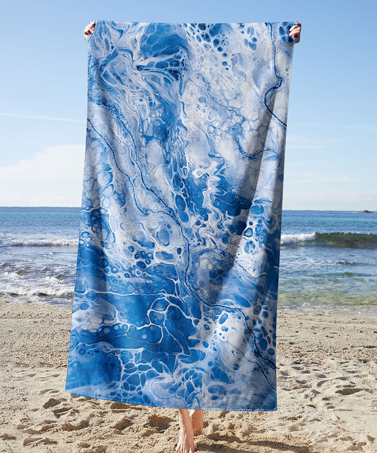 Stunning Blue Marble Towel