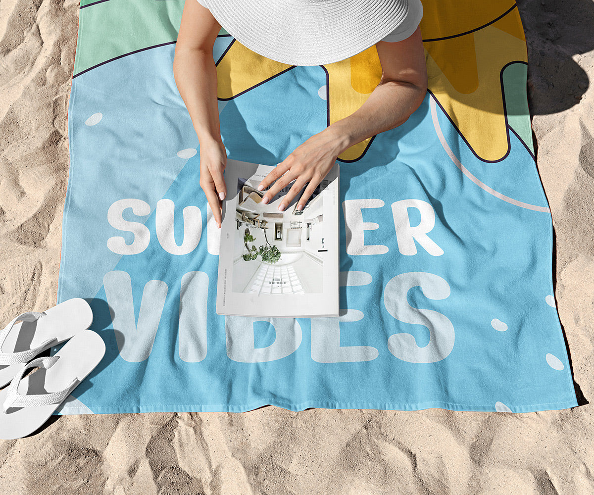 Blue Summer Vibes Towel
