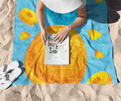 Hello Summer Pineapple Towel