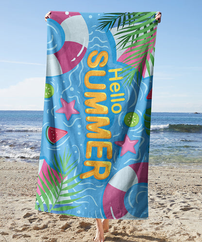 Hello Summer Pool Towel